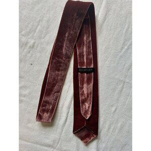 Revelry Terracotta Velvet Tie, Brand New, Standard Length, Wedding Apparel